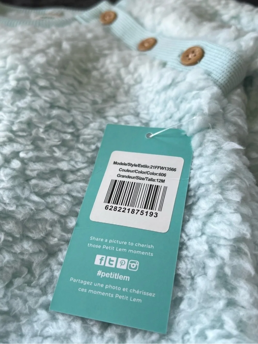 NWT PL Baby Fuzzy Sweater Set Size 12 Months